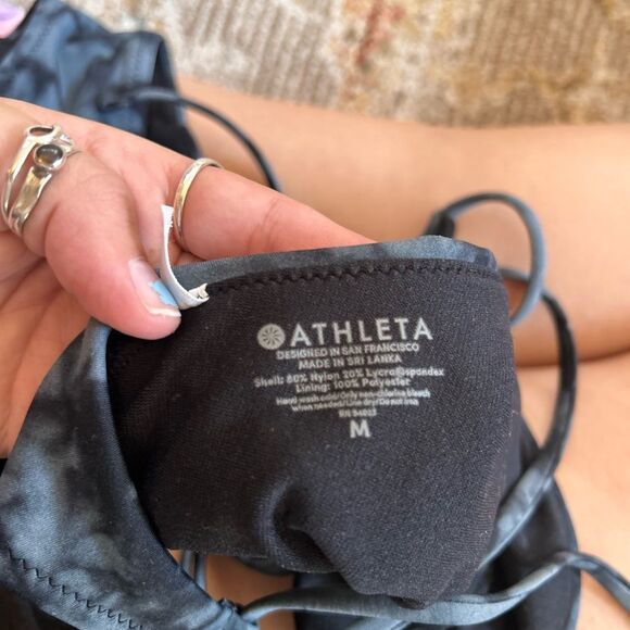 Athleta Dark Tie-Dye Bikini- M top L bottom - Picture 3 of 5